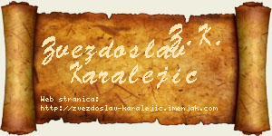 Zvezdoslav Karalejić vizit kartica